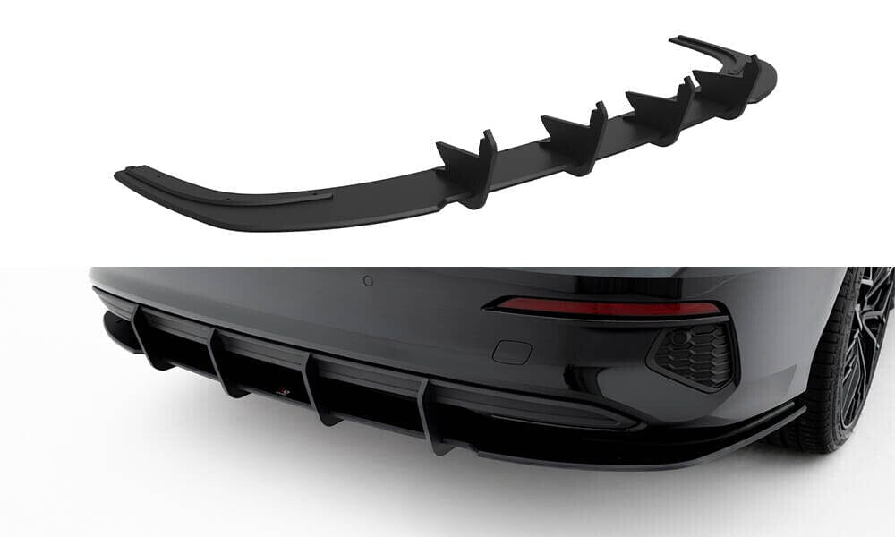 Audi A3 8Y Vorfacelift Limousine Street Pro Heckschürze Heck Ansatz Diffusor Rot Maxton Design